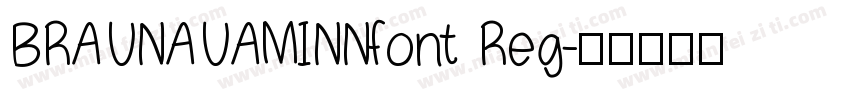 BRAUNAUAMINNfont Reg字体转换